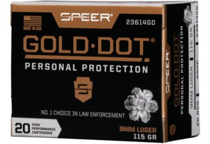 Speer Gold Dot  Personal Protection 9mm Luger 115gr