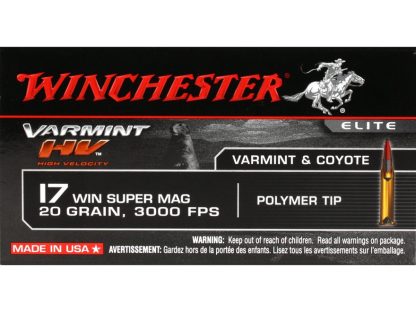 Winchester Varmint High Velocity Ammunition 20 Gr Hornady V-Max