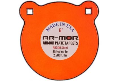 AR-MOR 6"AR 500 Gong 3/8", Thick Steel, Orange, Round