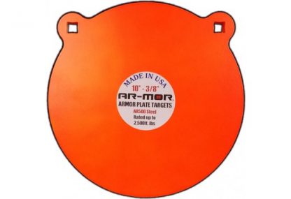 AR-MOR 10"AR 500 Gong 3/8", Thick Steel, Orange, Round