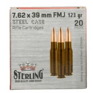 Sterling Steel Case 7.62X39 123GR FMJ 20RD BOX