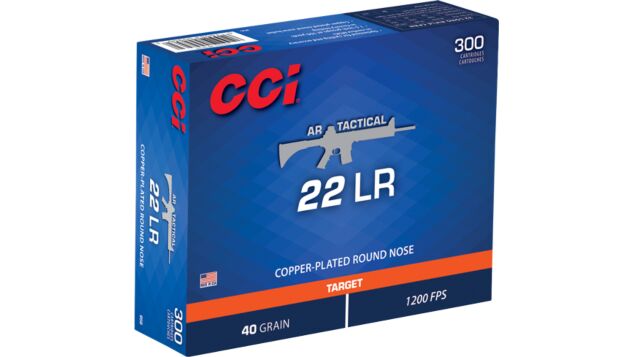 CCI Tactical 22LR 40GR Plated RN 1200FPS 300RD